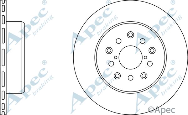 APEC BRAKING Тормозной диск DSK372